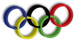 I recreated the Olympic rings in Adobe Illustrator today! I used the Front Minus Pathfinder tool to create circles and copied and pasted them into the form of the logo. Then I added a 3D effect and drop shadow to give it something a little extra. 